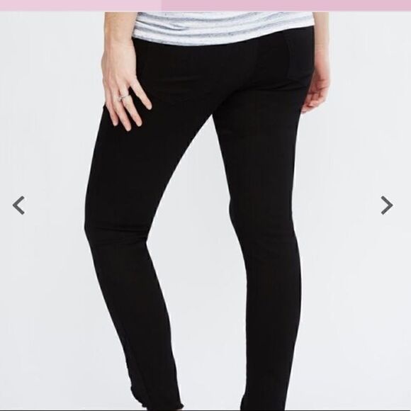 Indigo Blue Denim - [indigo blue] black skinny maternity jeans EUC. #4